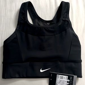 Black Nike swoosh bra